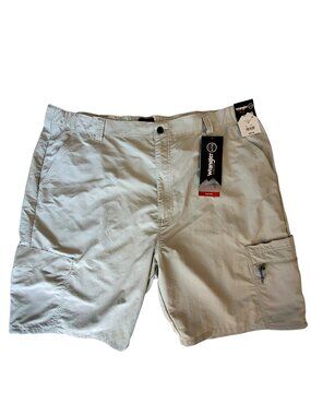 Wrangler ATG Mens Peak Shorts 44 Beige Lightweight Nylon Outdoor Hiking Wear New